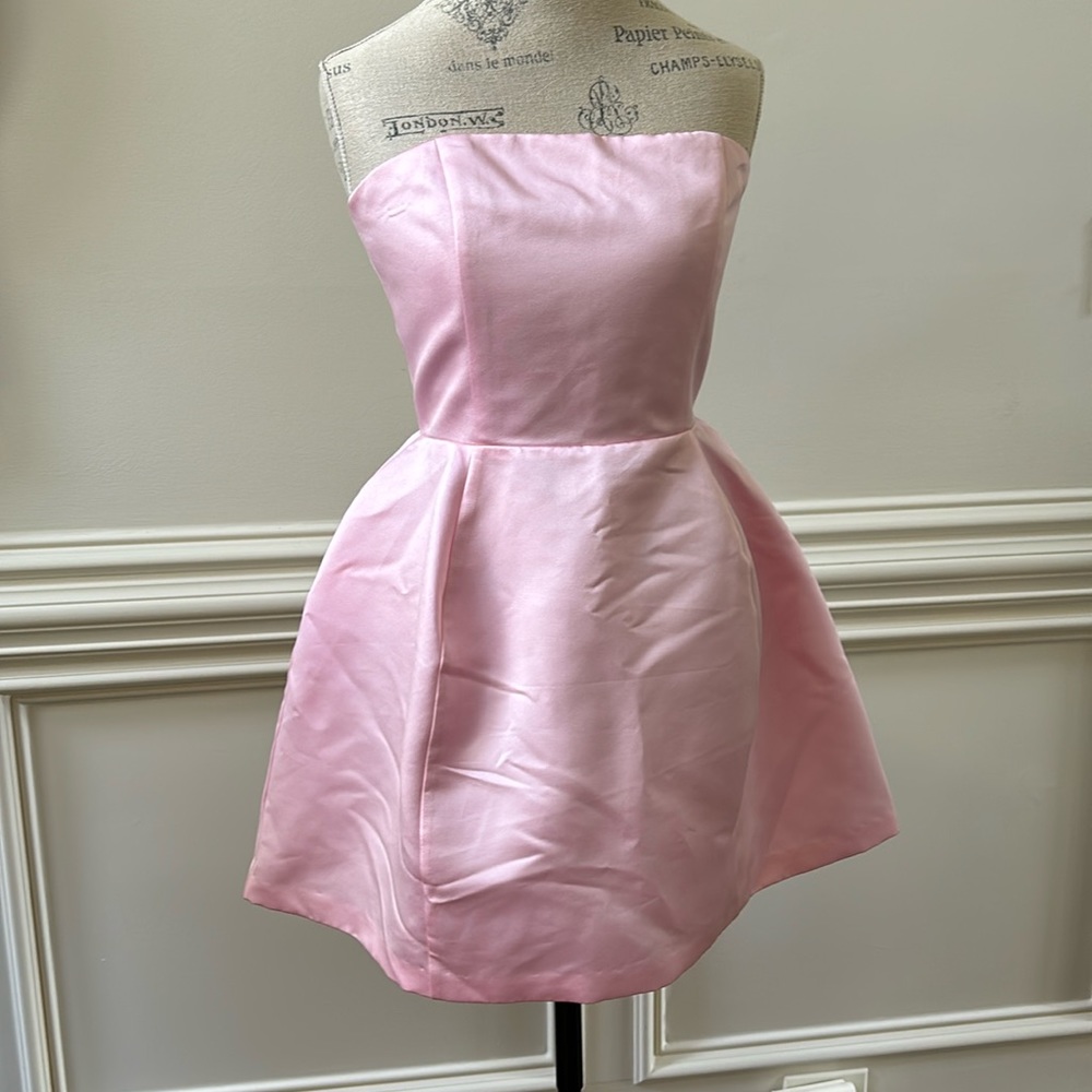 Strapless party dress. Miscreants, European size 10, US size 8. Powder pink